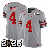 Men's Ohio State Buckeyes #4 Jeremiah Smith Grey 2025 CFP Final Patch F.U.S.E. Vapor Limited Stitched Football Jersey,baseball caps,new era cap wholesale,wholesale hats